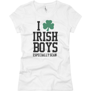 I Love Irish Boys Junior Fit Basic Bella Favorite Tee