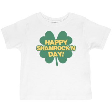 Happy Shamrock'n Day! Toddler Basic Gildan Ultra Cotton Crew Neck Tee