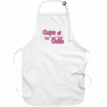 Cups Of Cake Basic White Apron