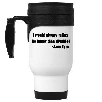 Jane Eyre Mug 14oz White Stainless Steel Travel Mug