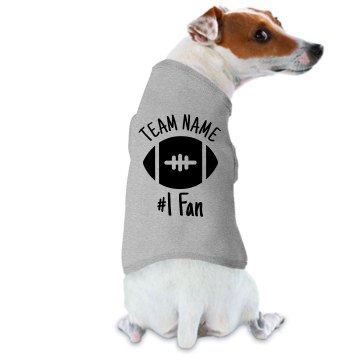 Number 1 Fan Dog Tee Doggie Skins Dog Ringer Tee