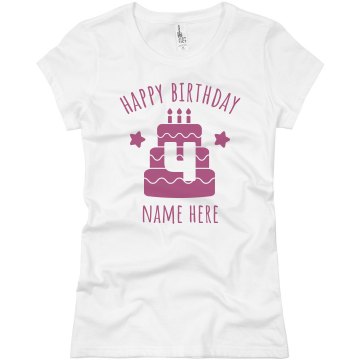 Happy 4th Sara Junior Fit Basic Bella Favorite Tee