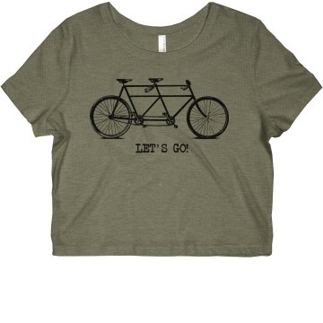 Let's Bike! Misses Bella Flowy Boxy Lightweight Crop Tee