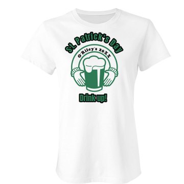 Drink Up Tee Junior Fit Bella Sheer Longer Length Rib Tee