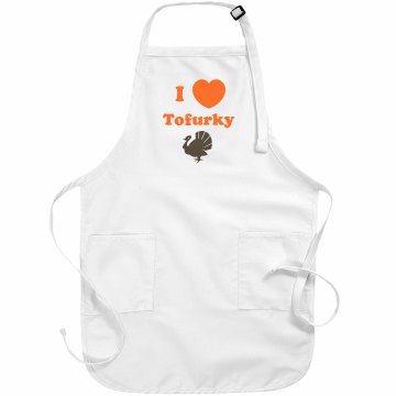 I Love Tofurky Basic White Apron