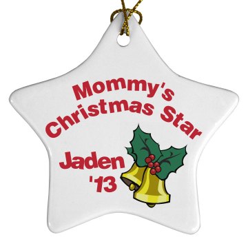 Mommy's Star Ornament Porcelain Star Ornament