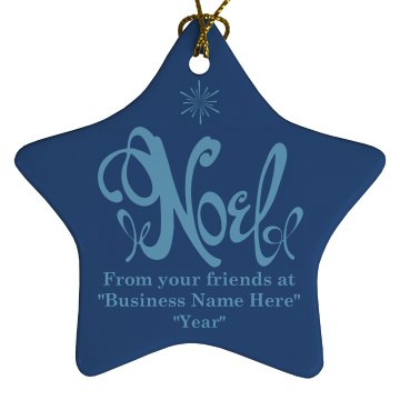 Noel Ornament Porcelain Star Ornament