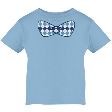 Blue Bow Tie Infant Rabbit Skins Cotton Tee