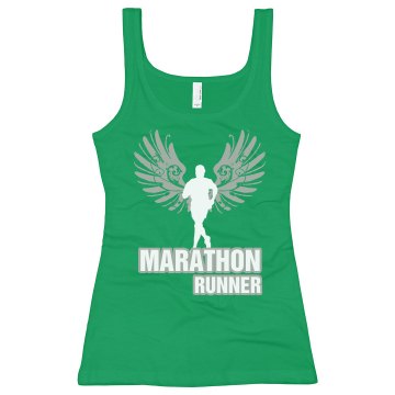 Marathon Wings Junior Fit Bella Longer Length 1x1 Rib Tank Top