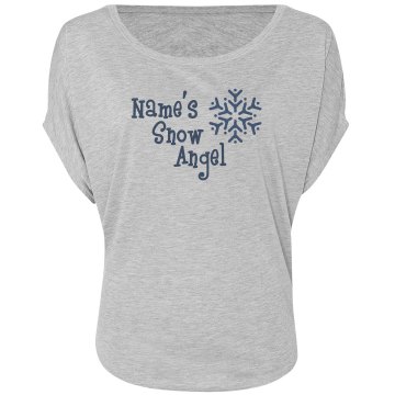 Snow Angel Junior Fit Bella Long Sleeve Crewneck Jersey Tee