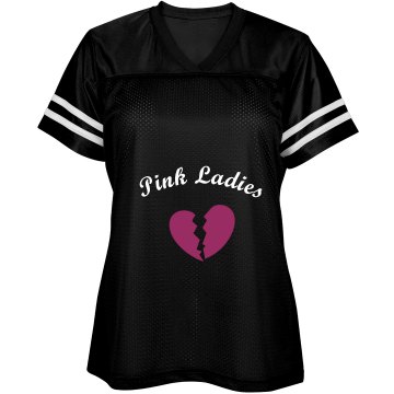 Pink Ladies Powderpuff Junior Fit Soffe Mesh Football Jersey