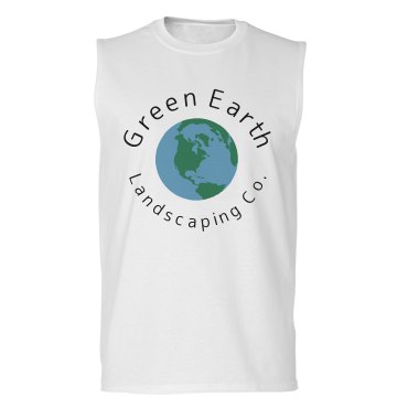 Green Landscaping w/ Back Unisex Basic Gildan Ultra Cotton Sleeveless Tee