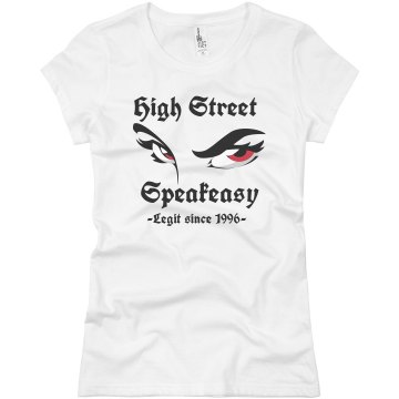 Distressed Speakeasy Tee Junior Fit Basic Bella Favorite Tee