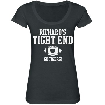 Tom's Tight End Junior Fit Bella Sheer Longer Length Scoopneck Tee