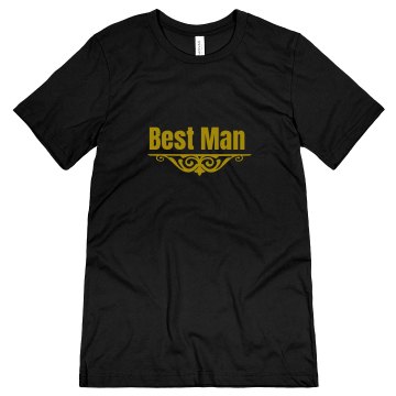 Best Man Accent Unisex Canvas Jersey Tee