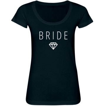 Bride Accent Junior Fit Bella Sheer Longer Length Scoopneck Tee