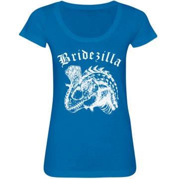Bridezilla Bridal Junior Fit Bella Sheer Longer Length Scoopneck Tee
