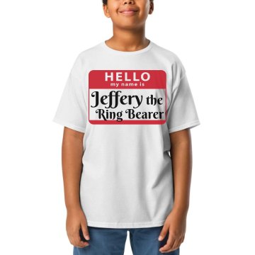 Jeff The Ring Bearer Youth Gildan Ultra Cotton Crew Neck Tee