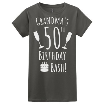 NaNa's 50th bash! Misses Relaxed Fit Gildan Ultra Cotton Tee