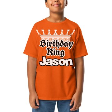Birthday King Youth Gildan Ultra Cotton Crew Neck Tee