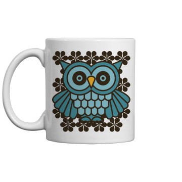 Mod Vintage Owl Mug 11oz Ceramic Coffee Mug