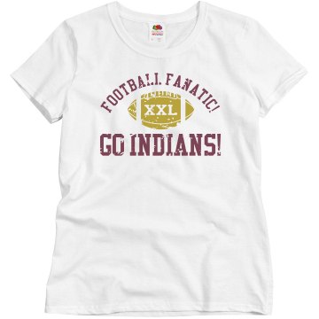 Indian Football Distress Junior Fit Brightline 3/4 Sleeve Jersey Tee