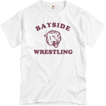 Bayside Wrestling Unisex Basic Gildan Heavy Cotton Crew Neck Tee