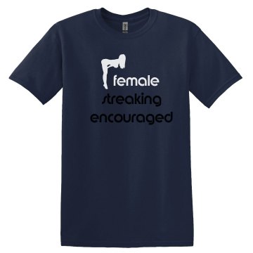 Female Streaking  Unisex Gildan Heavy Cotton Crew Neck Tee