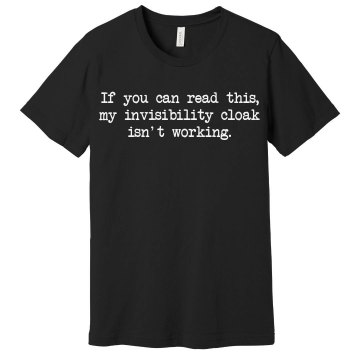 Invisibility Cloak Unisex Gildan Heavy Cotton Crew Neck Tee