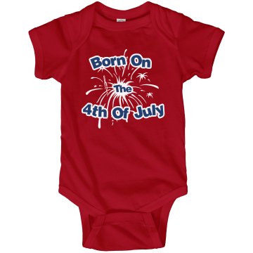 4th Of July Onesie Infant Rabbit Skins Lap Shoulder Creeper