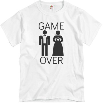Game Over Unisex Basic Gildan Heavy Cotton Crew Neck Tee