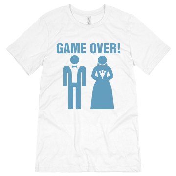Game Over Wedding Unisex Canvas Jersey Tee