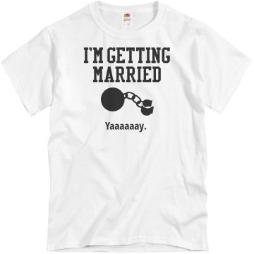 Married Ball And Chain Unisex Basic Gildan Heavy Cotton Crew Neck Tee