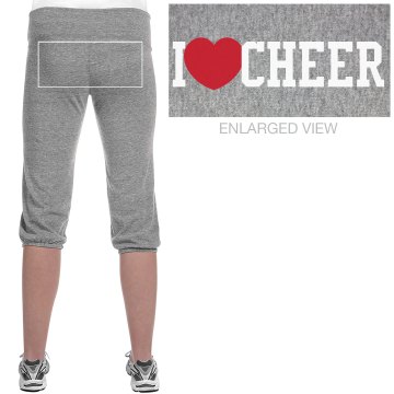 I Love To Cheer Junior Fit Bella French Terry Lounge Pants