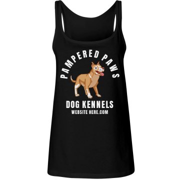 Pampered Paws Dog Groom Junior Fit Bella 1x1 Rib Ringer Tee