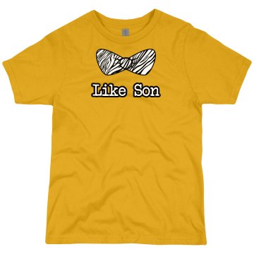 Like Son Zebra Bowtie Unisex Gildan Heavy Cotton Crew Neck Tee