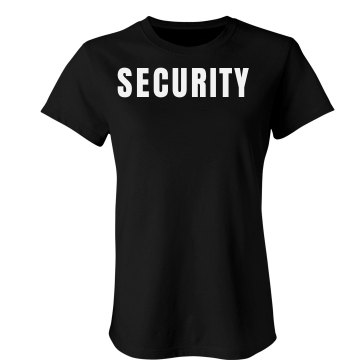 Security Text Junior Fit Bella Crewneck Jersey Tee