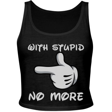 Not With Stupid Junior Fit Bella Sheer Longer Length Rib Tank Top