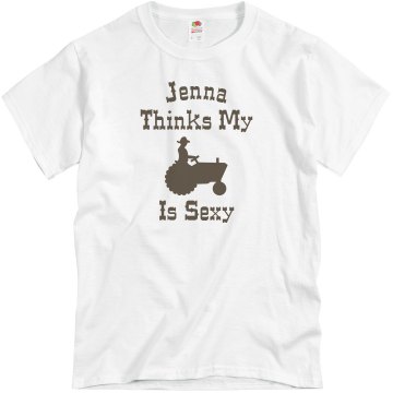 She Thinks I Am Sexy Unisex Basic Gildan Heavy Cotton Crew Neck Tee