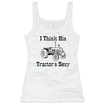 Sexy Farmers Tan w/ Back Junior Fit Bella Sheer Longer Length Rib Tank Top
