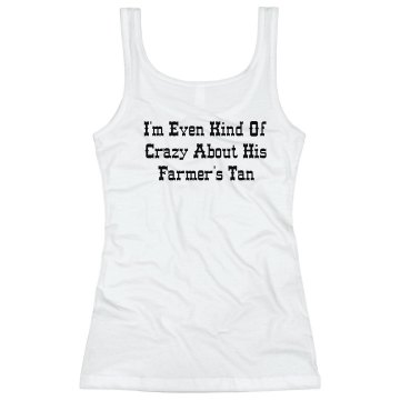 Sexy Farmers Tan w/ Back Junior Fit Bella Sheer Longer Length Rib Tank Top
