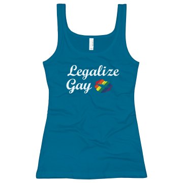 Legalize Gay Tank Junior Fit Bella Sheer Longer Length Rib Tank Top