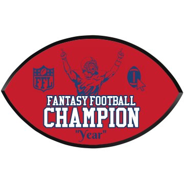 Fantasy Football Champ Football Wood Plaque