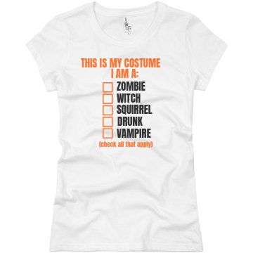 For Halloween I Am A Junior Fit Basic Bella Favorite Tee