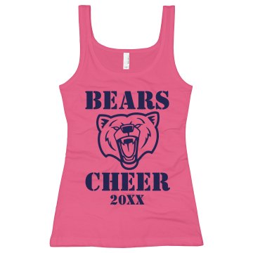 Bears Cheerleading Junior Fit Bella Sheer Longer Length Rib Racerback Tank Top