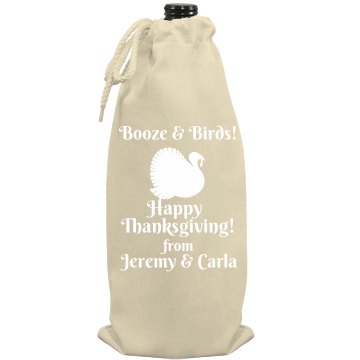Thanksgiving Hostess Wine Port Authority Wine Bag