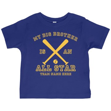 Big Brother All Star Toddler Gildan Ultra Cotton Crew Neck Tee