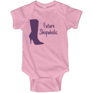 Future Shopaholic Onesie Infant Rabbit Skins Lap Shoulder Creeper