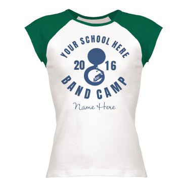 Band Camp Tee Junior Fit Bella 1x1 Rib Ringer Tee