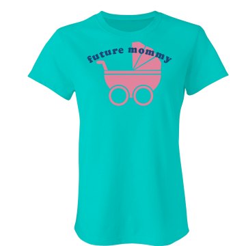 Future Mommy Junior Fit Bella Sheer Longer Length Rib Tee